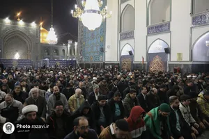 مراسم وداع معتکفین رجبیه در حرم مطهر رضوی