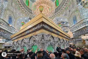حضور خدام حرم مطهر رضوی در بین الحرمین کربلای معلی