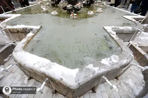 بارش برف در حرم مطهر رضوی -2