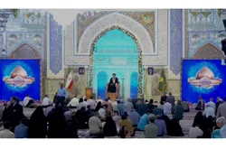 شادمانی زائران حرم مطهر رضوی در شب میلاد امام هادی(ع)