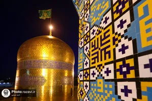 حال و هوای حرم مطهر رضوی در شب میلاد حضرت عباس علیه&zwnj;السلام