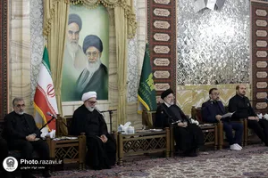 دیدار رئیس جمهور و جمعی از مسئولان کشوری و استانی با تولیت آستان قدس رضوی