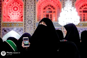 مراسم وداع با پیکر شهدای گمنام دفاع مقدس در حرم مطهر رضوی