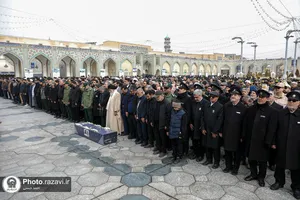 تشییع پیکر همسر سردار شهید عبدالحسین برونسی در مشهد