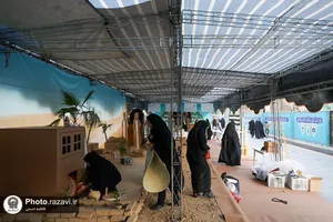 آماده سازی مواکب خیابان آیت الله واعظ طبسی