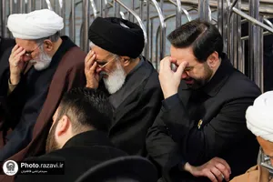 عزاداری ظهر شهادت حضرت فاطمه زهرا(سلام الله علیها) در حرم مطهر رضوی