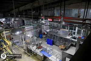 بازدید کارکنان آستان قدس رضوی از کارخانه لبنی رضوی