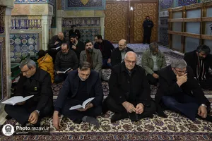غبارروبی ضریح منور رضوی
