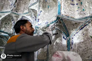 بازسازی و مرمت ایوان ورودی باب الهادی(علیه&zwnj;السلام) حرم مطهر رضوی
