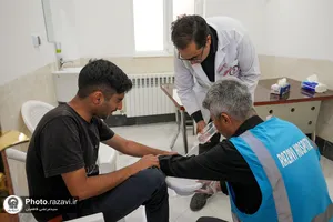 حضور قائم مقام تولیت آستان قدس رضوی در مواکب مسیر قوچان