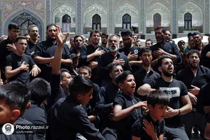 عزاداری تاسوعای حسینی در حرم مطهر رضوی-1