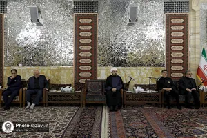 دیدار رئیس جمهور و جمعی از مسئولان کشوری و استانی با تولیت آستان قدس رضوی