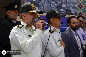 تشییع پیکر شهید مهدی گلشاهی در حرم مطهر رضوی