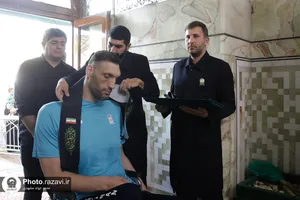 آیین بدرقه کاروان پارالمپیک در حرم مطهر رضوی