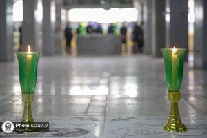 غبارروبی مزار شهدای عاشورایی حرم مطهر رضوی