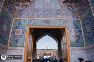 اجتماع مردمی محکومیت شهادت اسماعیل هنیه در حرم مطهر رضوی