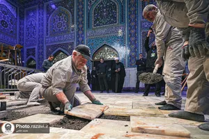 آماده سازی قبر مطهر رهبر شهید انقلاب