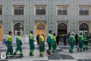 تشرف باغبانان نمونه مشهدالرضا به حرم مطهر رضوی