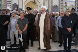 تشییع پیکر حجت&zwnj;الاسلام کریم عبدالهی نژاد در حرم مطهر رضوی
