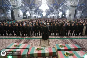 وداع با شهدای گمنام دفاع مقدس در حرم مطهر رضوی