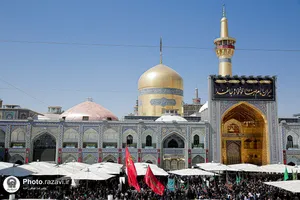 حرم مطهر رضوی در روز شهادت امام رضا علیهم&zwnj;السلام