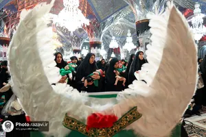 آیین معنوی &laquo;شیرخوارگان حسینی&raquo; در حرم مطهر رضوی