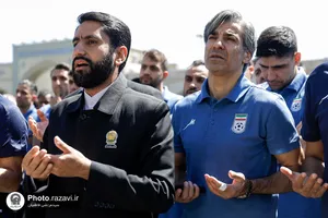 تشرف تیم ملی فوتسال به حرم مطهر رضوی