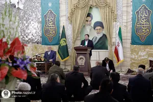 مراسم جشن میلاد امیرالمومنین در تالار ولایت حرم مطهر رضوی