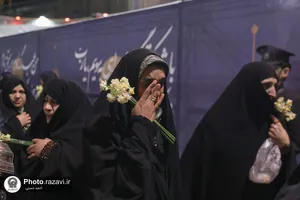 مراسم وداع معتکفین رجبیه در حرم مطهر رضوی