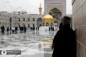 بارش باران در حرم مطهر رضوی