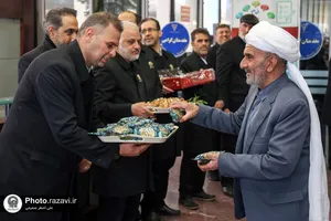 استقبال از زائرین بارگاه منور رضوی در راه&zwnj;آهن مشهد