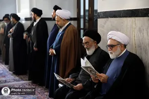 مراسم ترحیم حجت الاسلام والمسلمین سید جعفر طباطبایی در حرم مطهر رضوی