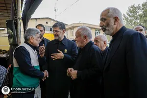 حضور قائم مقام تولیت آستان قدس رضوی در مواکب مسیر قوچان