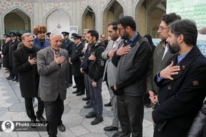 تشییع پیکر شهرام عبدلی در حرم مطهر رضوی