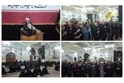 مراسم شب هفتم محرم در آستان حضرت حسین‌بن‌موسی‌الکاظم (ع) برگزار شد
