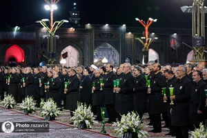 آیین خطبه&zwnj;خوانی شب شهادت امام رضا علیه&zwnj;السلام در حرم مطهر رضوی