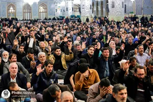عزاداری ظهر شهادت حضرت فاطمه زهرا(سلام الله علیها) در حرم مطهر رضوی
