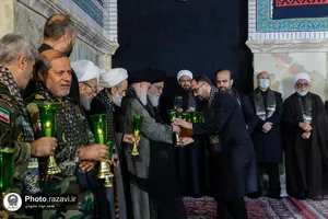 آیین خطبه خوانی شب شهادت امام رضا علیه السلام در حرم مطهر رضوی - 3