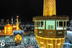 سیاه&zwnj;پوشی حرم مطهر رضوی در عزای شهادت حضرت زهرا(س)