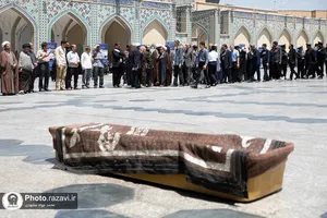 مراسم تشییع پیکر محمد حسین حشمت&zwnj;پور