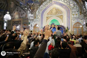 مراسم جشن مبعث پیامبر اکرم در حرم مطهر رضوی