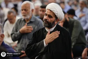وداع با پیکر فرمانده قرارگاه عملیاتی سجاد سراوان در حرم مطهر رضوی