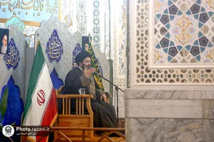 حضور محصلین مسجد جامع صفا در حرم مطهر رضوی