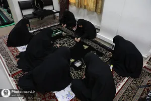 آماده سازی پوش ضریح مطهر رضوی به مناسبت ماه محرم