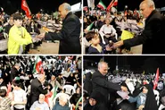 ابلاغ پیام تقدیر تولیت آستان قدس رضوی به مردم مبعوث شده توسط خدام حرم مطهر رضوی در ۵۹ نقطه تجمعات مردمی