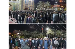 اقامه نماز جماعت مغرب و عشاء در شب‌های جمعه در آستان مبارک حضرت حسین بن موسی الکاظم (ع)