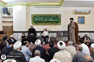 دیدار طلاب مدرسه تابستانی دارالعلم با آیت&zwnj;الله اشرفی شاهرودی
