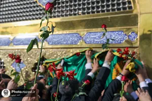 آیین اذن اعزام کاروان زیر سایه خورشید در حرم مطهر رضوی