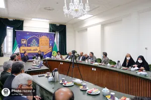 رونمایی از کتاب طوفان البکاء در حرم مطهر رضوی