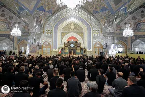 مراسم مقتل خوانی روز عاشورا در حرم مطهر رضوی